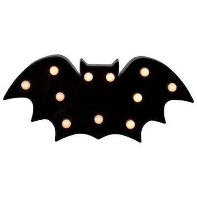Northlight Led Lighted Bat Halloween Marquee Sign In Black