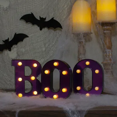 Northlight Led Lighted "boo" Halloween Marquee Sign In Pink