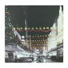 Northlight Led Lighted Christmas On Main Street In Pittsburgh Canvas Wall Art 19.75" X 19.75" In Black