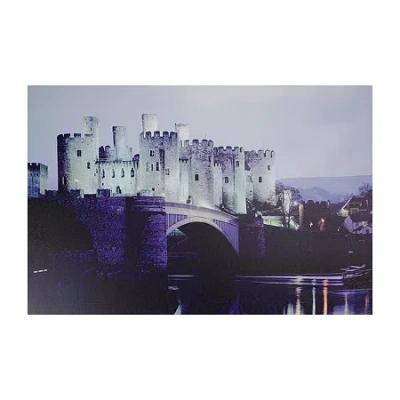 Northlight Led Lighted Conwy Castle In Wales Scene Canvas Wall Art 15.75'' X 23.5'' In Multi