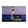 Northlight Led Lighted Dusk Lighthouse Seaside Scene Canvas Wall Art 15.75'' X 23.75'' In Blue
