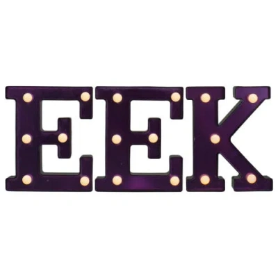Northlight Led Lighted Eek Halloween Marquee Sign In Purple