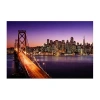 Northlight Led Lighted Famous San Francisco Oakland Bay Bridge Canvas Wall Art 23.5" In Purple