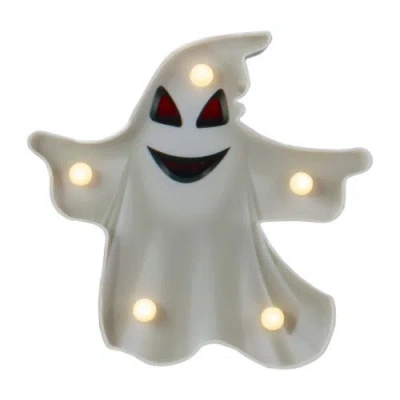 Northlight Led Lighted Ghost Halloween Marquee Sign -7" White