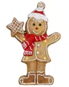 Northlight Led Lighted Gingerbread Boy With Frosted Cookie Star Christmas Figurine In Brown