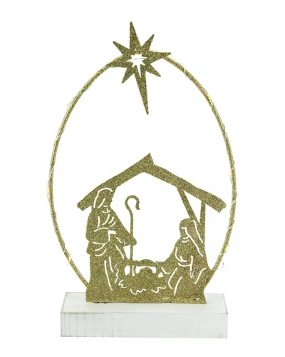 Northlight Led Lighted Glitter Holy Family Nativity Scene Christmas Decoration In Multi