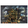 Northlight Led Lighted Haunted House Halloween Canvas Wall Art In Black