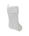 Northlight Led Lighted Iridescent Glitter Snowflake Christmas Stocking In White