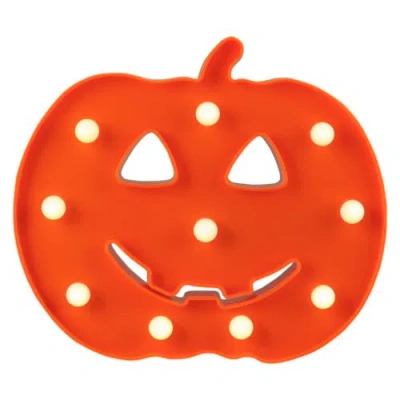 Northlight Led Lighted Jack-o-lantern Halloween Marquee Sign In Orange
