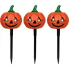 Northlight Lighted Jack-o-lantern 3 Piece Halloween Pathway Markers Set In Orange