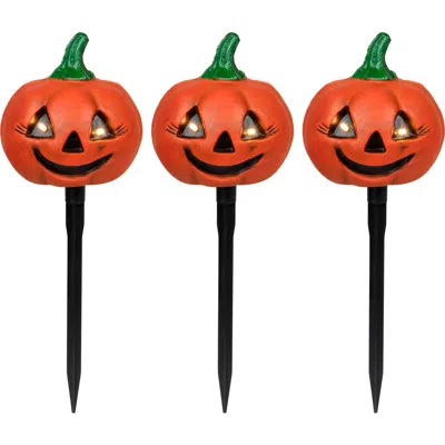 NORTHLIGHT NORTHLIGHT LED LIGHTED JACK-O-LANTERN HALLOWEEN PATHWAY MARKERS