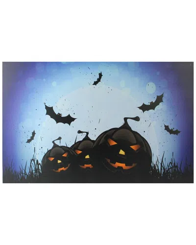 Northlight Led Lighted Jack O'lanterns & Bats Halloween Wall Decor In Orange