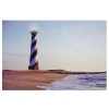 Northlight Led Lighted Lighthouse Seaside Beach Scene Canvas Wall Art 15.75" X 23.5" In Brown