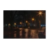 Northlight Led Lighted Nighttime City Park Scene Canvas Wall Art 23.75" In Black