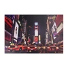 Northlight Led Lighted Nyc Times Square Broadway Taxi Cabs Canvas Wall Art 15.75" X 23.5" In Black