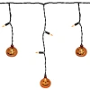 Northlight Led Lighted Pumpkin Halloween Curtain Icicle Lights In Multi