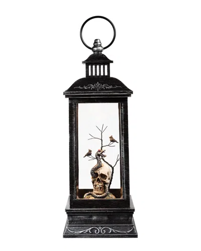 Northlight Led Lighted Skull Head Snake & Crows Halloween Lantern In Multi