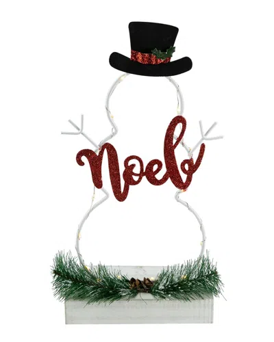Northlight Led Lighted Snowman Silhouette Christmas Noel Sign In Multi