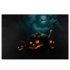 Northlight Led Lighted Spooky Halloween Jack-o-lanterns Canvas Wall Art In Orange