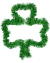 Northlight Led Lighted Tinsel Shamrock Window Silhouette In Green