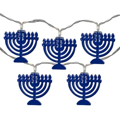 Northlight Led Menorah String Lights In Blue
