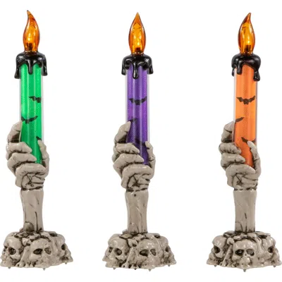 Northlight Led Skeleton Hand Halloween Candles In Multi