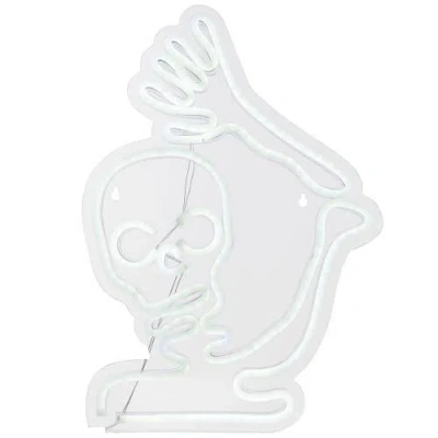 Northlight Led Skeleton Neon Lighted Halloween Wall Or Window Decoration In White