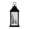 Northlight Led Snowman Winter Scene Lantern Candle Holder In Black