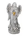Northlight Led Solar Lighted Angel With Cross Garden Statue