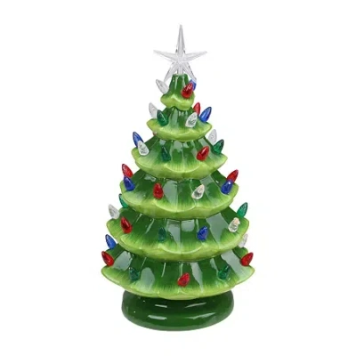 Northlight Led Table Top Tree With Star Topper Lighted Christmas Tabletop Decor In Green