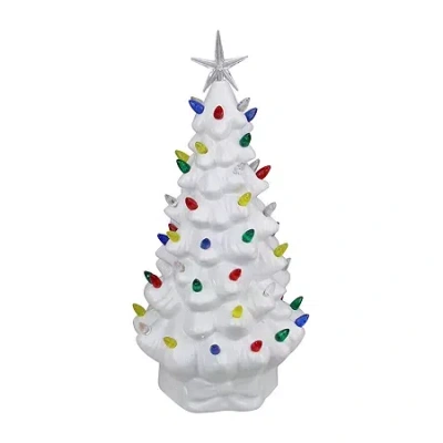 Northlight Led Table Top Tree With Star Topper Lighted Christmas Tabletop Decor In White