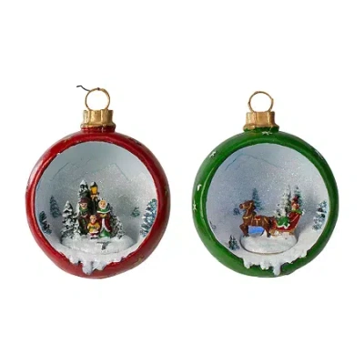 Northlight Led Winter Scene 2-pc. Lighted Christmas Ornament In Multi