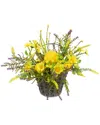Northlight Lemon & Daisy Hanging Wall Basket In Yellow