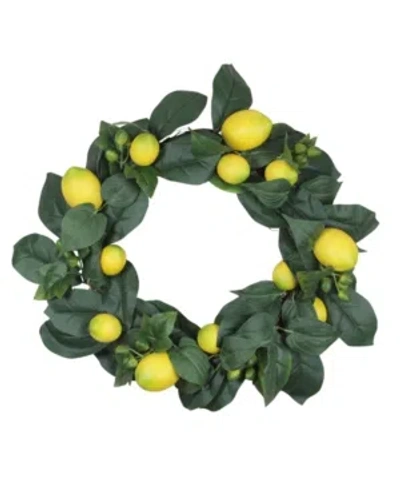 Northlight Lemon And Green Foliage Spring Wreath 22-inch