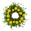 Northlight 20in Lemons & Foliage Artificial Spring Wreath In Yellow