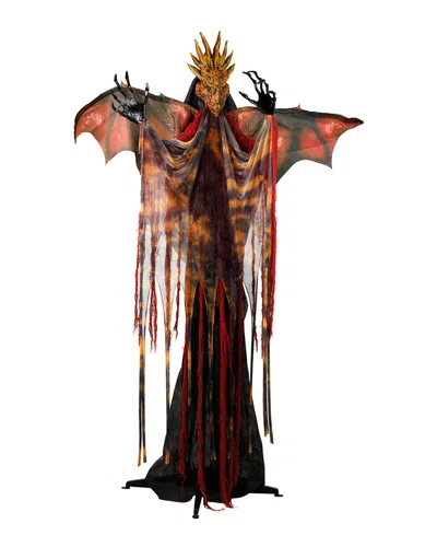 Northlight Lighted & Animated Standing Dragon Man With Sound Halloween Figure In Multi