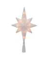 Northlight Lighted Bethlehem Star With Scrolling Christmas Tree Topper In White