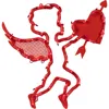 Northlight 17" Lighted Cupid With Heart Valentine's Day Window Silhouette Decoration In Red
