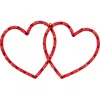 Northlight Lighted Double Heart Valentine's Day Window Silhouette In Red