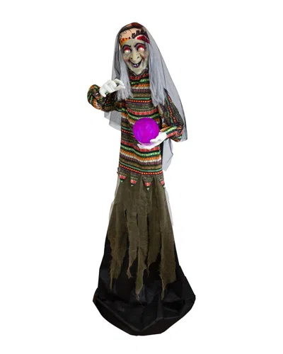 Northlight Lighted Fortune Telling Witch With Magic Ball Halloween Figure In Multi