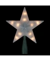 Northlight Lighted Frosted-point Star Christmas Tree Topper In White