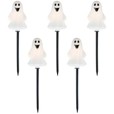 Northlight Lighted Ghost Shaped Halloween Outdoor Pathway Markers In Black