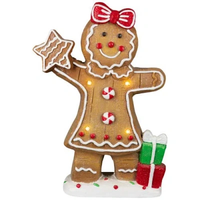 Northlight Lighted Gingerbread Cookie Girl Christmas Decoration In Multi