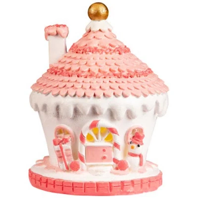 Northlight Lighted Glitter And Sprinkles Cupcake Cottage Christmas Decoration In Pink