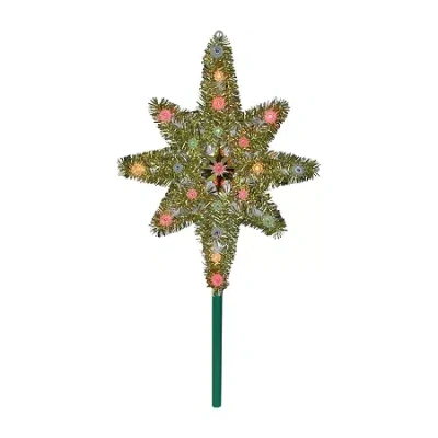 Northlight Lighted Gold Star Bethlehem Christmas Tree Topper In Multi
