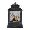 Northlight Lighted Halloween Snow Globe Lantern With Pumpkin Couple In Black