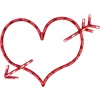 Northlight Lighted Heart And Arrow Valentine's Day Window Silhouette In Red