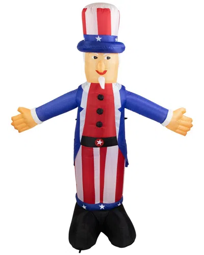 Northlight Lighted Inflatable Uncle Sam Patriotic Outdoor Decoration In Multi