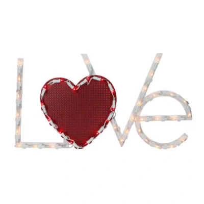 Northlight 17" Lighted "love" With Heart Valentine's Day Window Silhouette Decoration In White