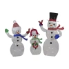 Northlight Lighted Mesh Snowmen Joy Christmas Yard Art In White